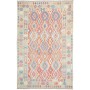 Tappeto Kilim Afghanistan Verde Salvia Corallo 196x304 cm