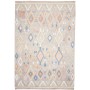 Tappeto Kilim Afghanistan Grigio Lilla Blu Pastello 200x295