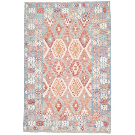 Tappeto Kilim Afghanistan Azzurro Arancio 171x257 cm