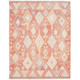 Tappeto Kilim Afghanistan Terracotta Crema 158x198 cm