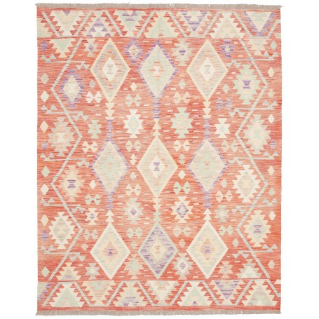 Tappeto Kilim Afghanistan Terracotta Crema 158x198 cm