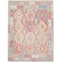 Tappeto Kilim Afghanistan Grigio Multicolore azzurro 150x198