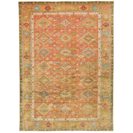 Tappeto Kazak Fine Pakistan Terracotta Oro 262x356 cm
