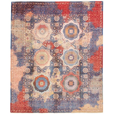 Tappeto Mamlouk Pakistan Blu Rosso 248x299 cm