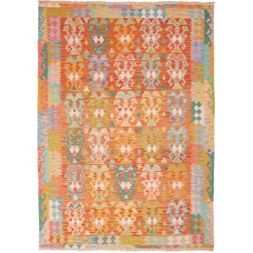 Tappeto Kilim Afghanistan Arancio Terracotta 176x250 cm