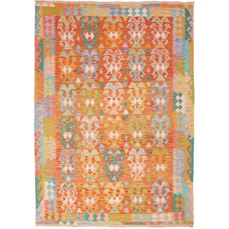 Tappeto Kilim Afghanistan Arancio Terracotta 176x250 cm