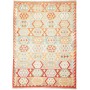 Tappeto Kilim Afghanistan Geometrico Arancio Azzurro 173x234