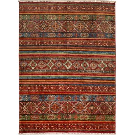 Tappeto Samarkand Pakistan Multicolore rosso Blu 178x246 cm