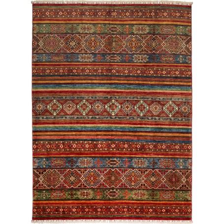 Tappeto Samarkand Pakistan Multicolore rosso Blu 178x246 cm