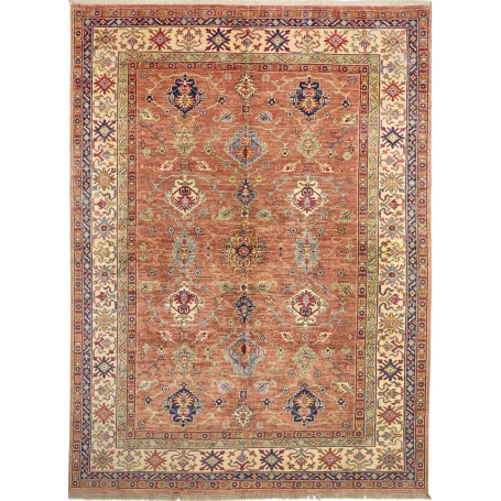 Tappeto Kazak Fine Pakistan Terracota Crema 183x244 cm