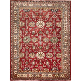 Tappeto Kazak Fine Pakistan Rosso Mattone 242x318 cm