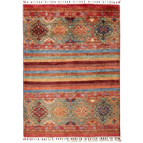 Tappeto Samarkand Pakistan Rosso Blu 82x123 cm