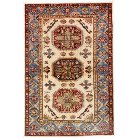 Tappeto Kazak Fine Pakistan Avorio Blu 125x187 cm