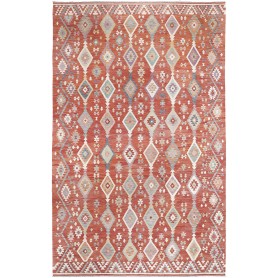 Tappeto Kilim Afghanistan Terracotta Arancione 307x497 cm