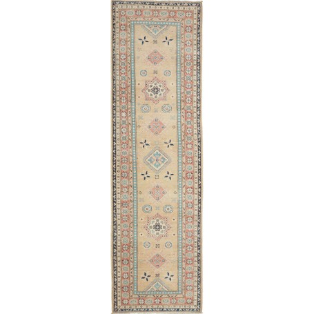 Tappeto Kazak Afghanistan Geometrico Beige 85x294 cm