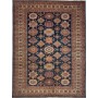 Tappeto Kazak Fine Pakistan Astratto Blu Scuro Beige 281x371