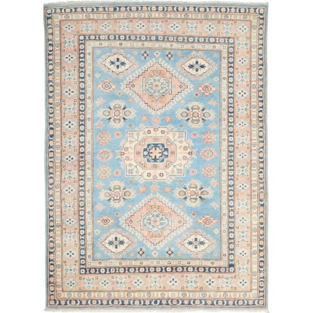 Tappeto Kazak Afghanistan Geometrico Azzurro Cielo Rosa Pesc