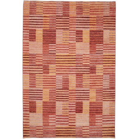 Tappeto Barjesta Pakistan Geometrico Rosso Terracotta Aranci