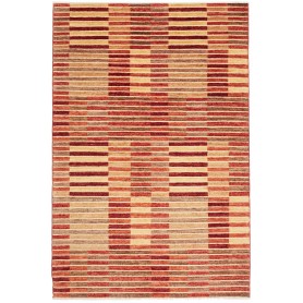 Tappeto Barjesta Pakistan Geometrico Rosso Beige 154x200 cm