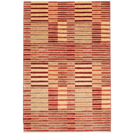 Tappeto Barjesta Pakistan Geometrico Rosso Beige 154x200 cm