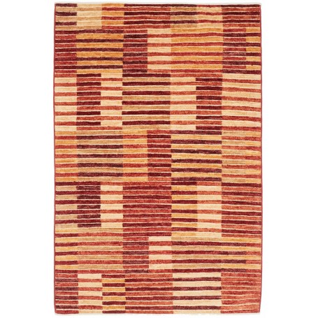 Tappeto Barjesta Pakistan Geometrico Terracotta Bordeaux 124