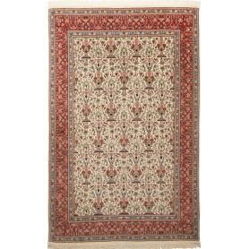 Ilaam Persia Astratto Crema Rosso 135x211 Cm