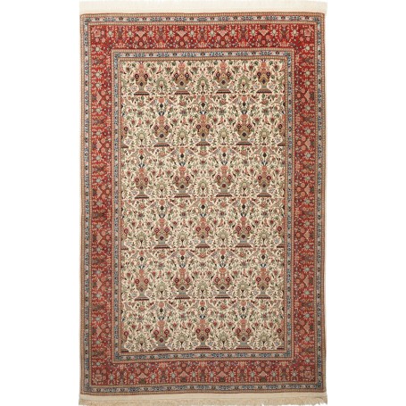 Ilaam Persia Astratto Crema Rosso 135x211 Cm