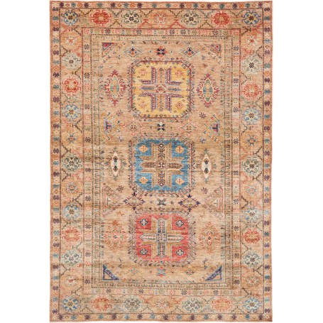 Tappeto Kazak Fine Pakistan Astratto Beige Ocra 170x243 cm