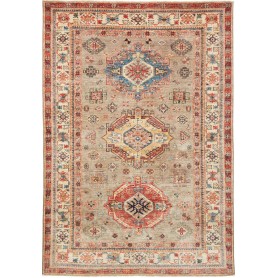 Tappeto Kazak Fine Pakistan Astratto Beige Tortora 162x235 c