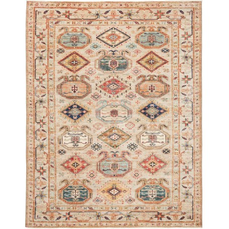 Tappeto Kazak Fine Pakistan Astratto Beige Crema 167x218 cm
