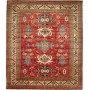 Tappeto Kazak Fine Pakistan Astratto Rosso Terracotta Blu Sc