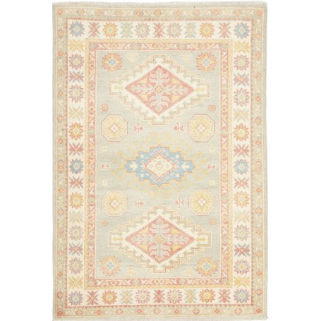 Tappeto Kazak Afghanistan Geometrico Verde Salvia Corallo 10