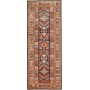 Tappeto Kazak Fine Pakistan Astratto Blu Rosso 77x200 cm
