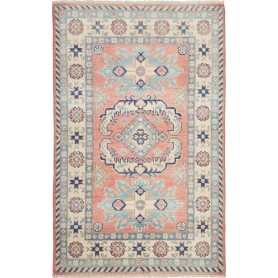 Tappeto Kazak Afghanistan Geometrico Corallo Blu 81x122 cm