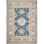 Tappeto Kazak Afghanistan Medaglione Blu Crema 99x143 cm