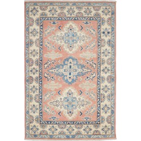 Tappeto Kazak Afghanistan Geometrico Terracotta Crema 101x15