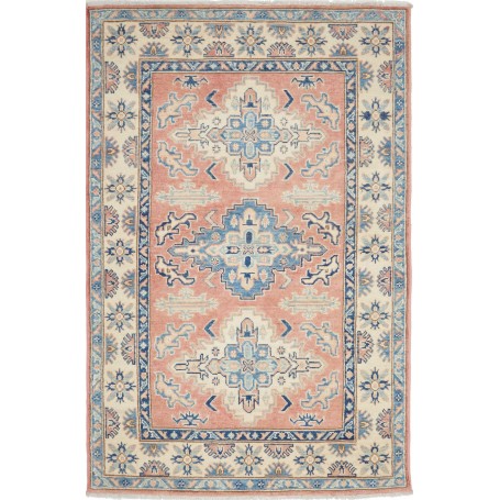 Tappeto Kazak Afghanistan Geometrico Terracotta Crema 101x15
