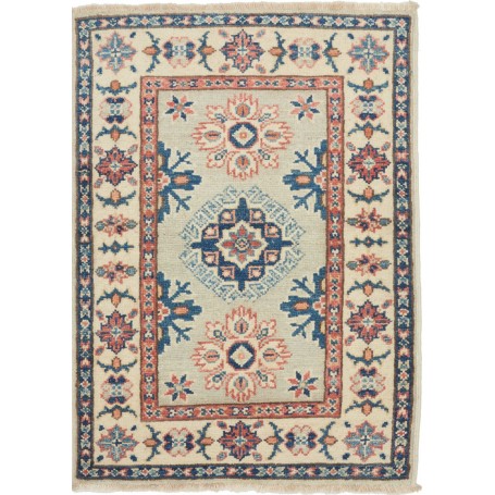 Tappeto Kazak Afghanistan Geometrico Verde Salvia Blu 61x85