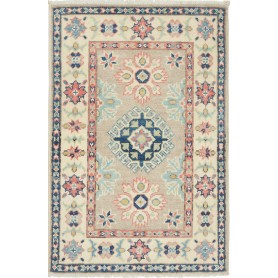 Tappeto Kazak Afghanistan Geometrico Beige Blu 58x90 cm