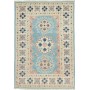 Tappeto Kazak Afghanistan Astratto Azzurro Crema 63x92 cm
