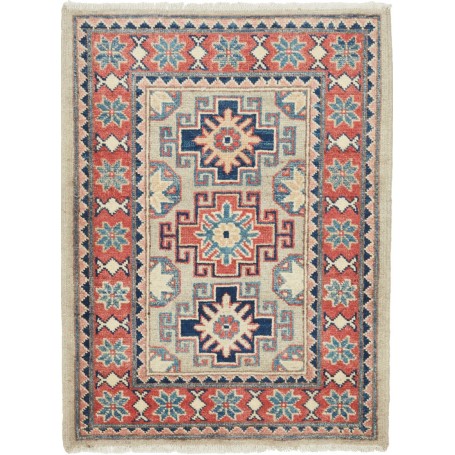 Tappeto Kazak Afghanistan Floreale Beige Terracotta 65x86 cm