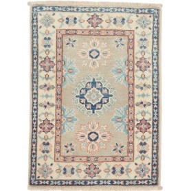 Tappeto Kazak Afghanistan Geometrico Beige Blu 62x86 cm