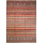Tappeto Samarkand Pakistan Geometrico Rosso Blu 249x351 cm