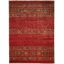 Tappeto Rubin Pakistan Geometrico Rosso Scarlatto Verde Acqu