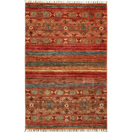 Tappeto Rubin Pakistan Astratto Terracotta Ruggine 79x122 cm