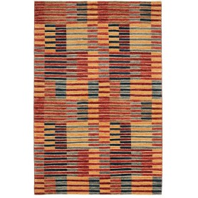 Tappeto Barjesta Pakistan Astratto Rosso Terracotta Arancion