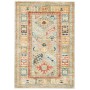 Tappeto Kazak Fine Pakistan Geometrico Grigio-blu Ocra 63x93