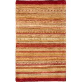 Tappeto Royal Gabbeh Pakistan Geometrico Rosso Beige 93x153