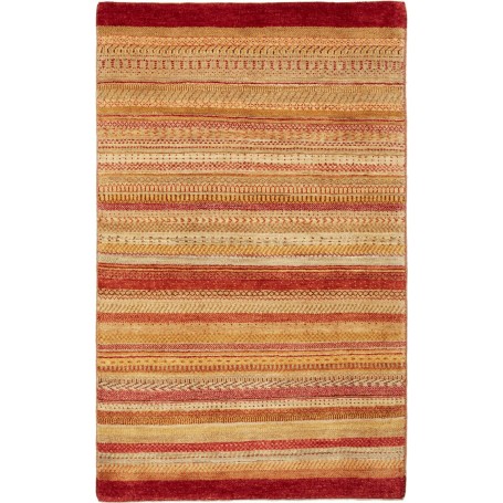 Tappeto Royal Gabbeh Pakistan Geometrico Rosso Beige 93x153