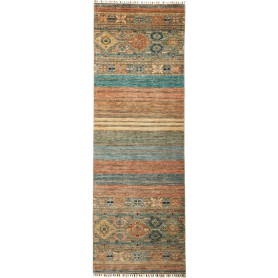 Tappeto Rubin Pakistan Geometrico Terracotta Turchese 82x247